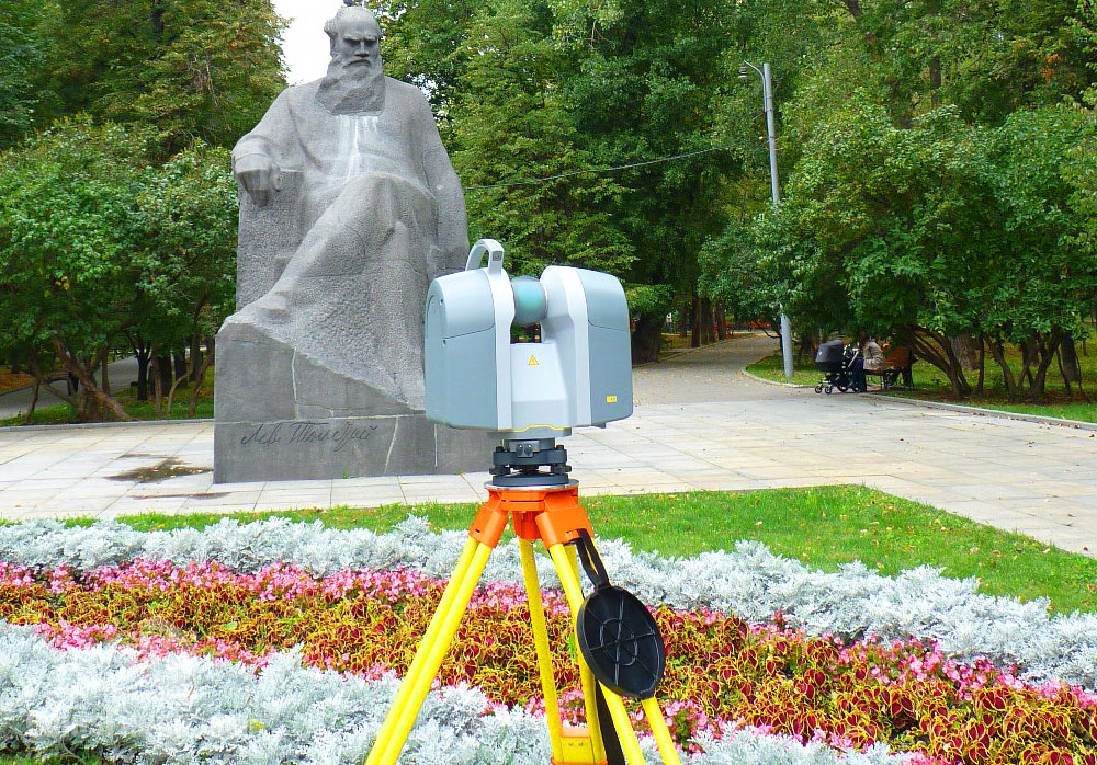 Лазерное сканирование памятника Л.Толстому
