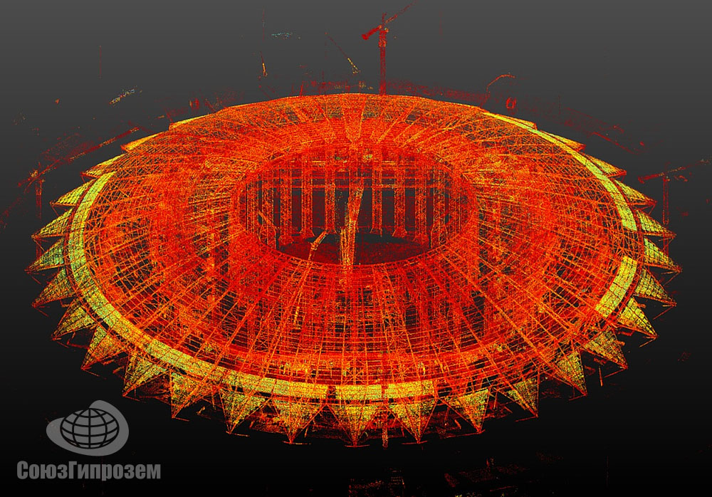 Общий вид точечной модели стадиона «Самара Арена»