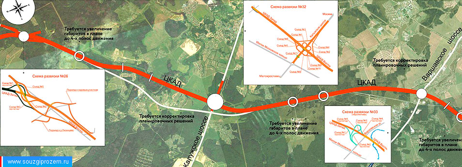 План первой очереди ЦКАД