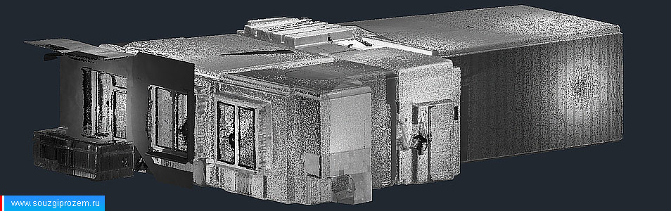 Сшитое облако точек — точечная 3D модель квартиры на улице Покровка, полученная в результате лазерного сканирования для целей дизайна интерьеров